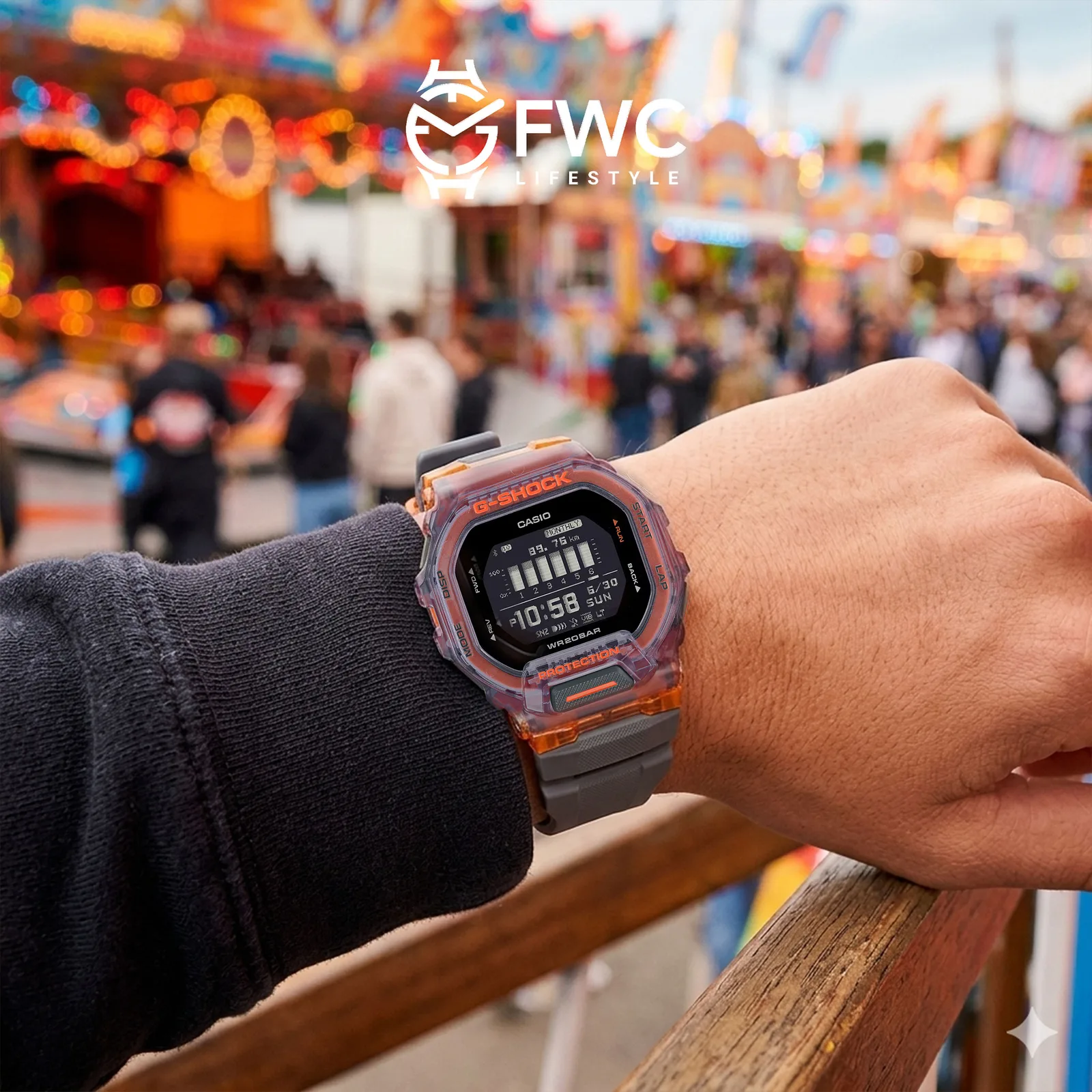 Resin Wrist Watch - Quartz Analog-Digital, Water Resistant 200m, Shock & New Casio.... Albeit barely. It main image 3